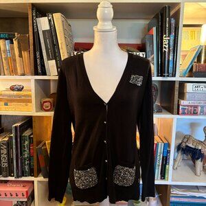 TWISTED HEART BEDAZZLED CARDIGAN